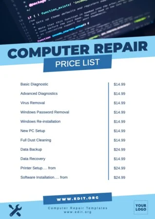 Edit a PC repair banner