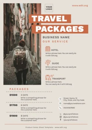 Edit a travel agency design