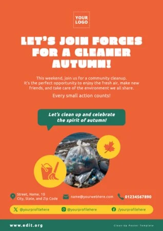 Modifier un modèle de flyer d'automne