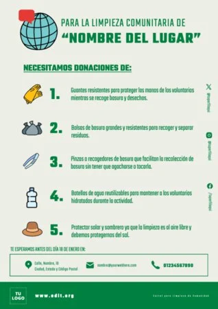 Edita un flyer de Cleanup