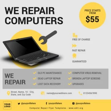 Edit a PC repair banner