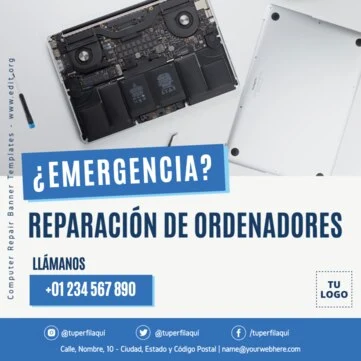 Edita un flyer de Reparación de PC