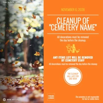 Modifier un modèle de flyer d'automne