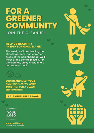 Edit a Cleanup flyer