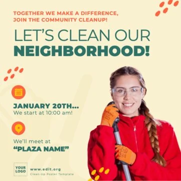 Edita un flyer de Cleanup