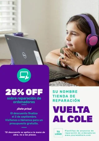 Edita un flyer de Reparación de PC