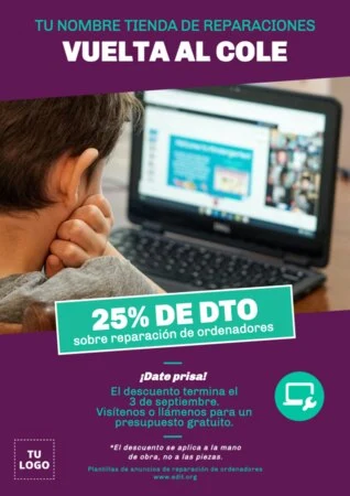 Edita un flyer de Reparación de PC