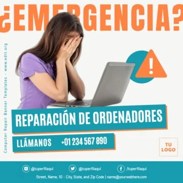 Edita un flyer de Reparación de PC