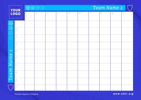 Edit a Football Square grid template