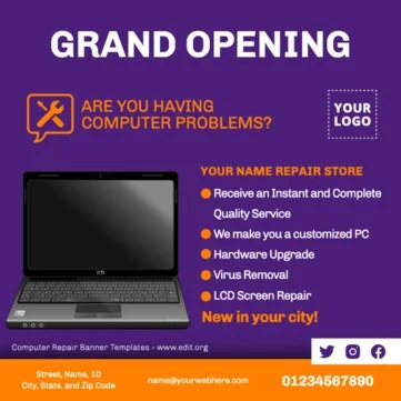 Edit a PC repair banner