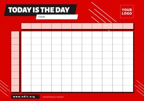 Edit a Football Square grid template