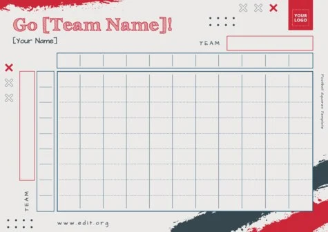 Edit a Football Square grid template