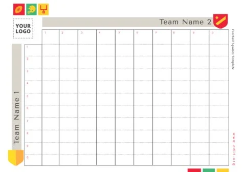 Edit a Football Square grid template