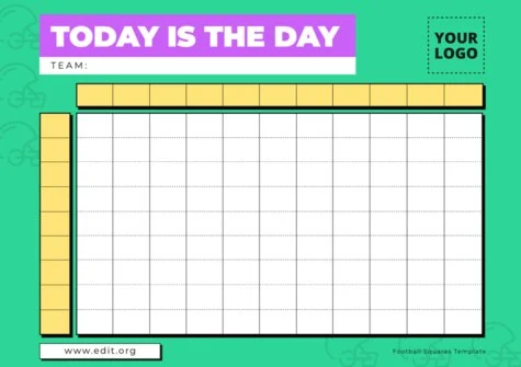 Edit a Football Square grid template