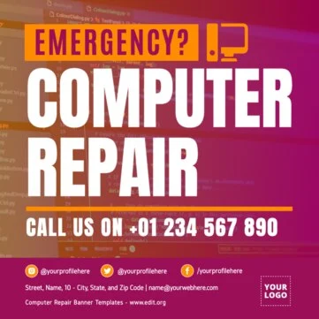 Edit a PC repair banner