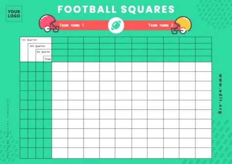 Edit a Football Square grid template