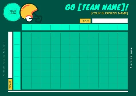 Edit a Football Square grid template