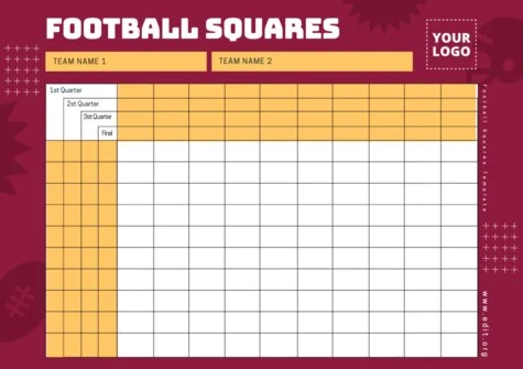 Edit a Football Square grid template