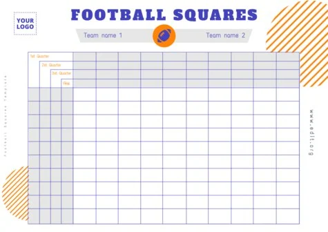 Edit a Football Square grid template