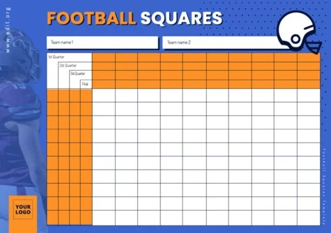 Edit a Football Square grid template