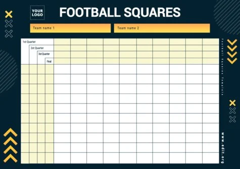 Edit a Football Square grid template Edit a Football Square grid template