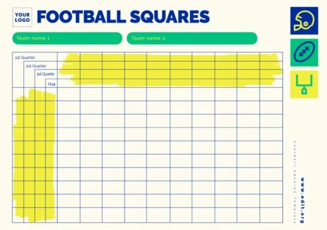 Edit a Football Square grid template