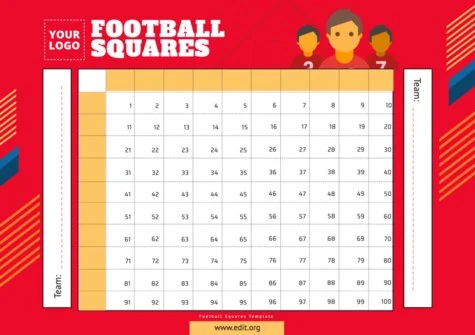Edit a Football Square grid template
