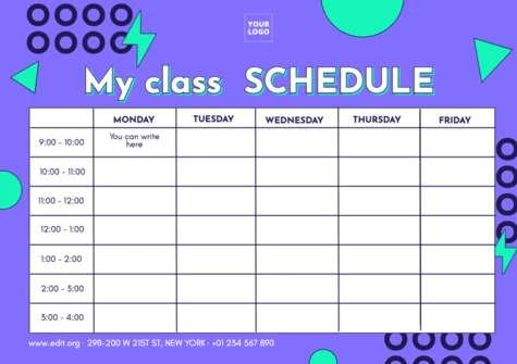 Edit a class timetable