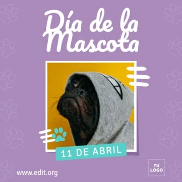 Edita un diseño del Día de las Mascotas