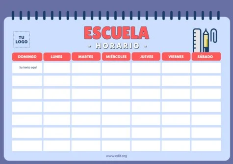 Crear un horario escolar