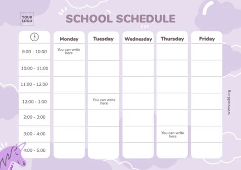 Edit a class timetable