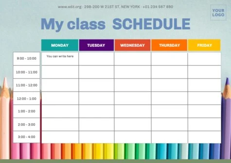 Edit a class timetable