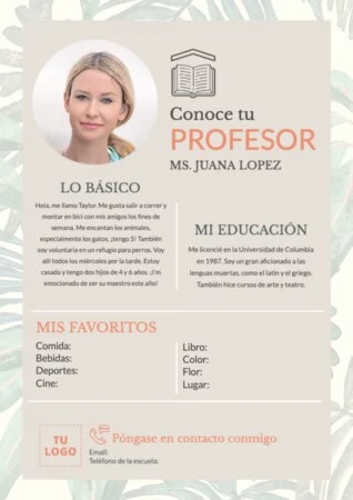 Edita un diseño de Conoce a tu Profesor