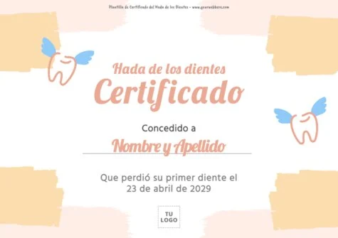 Edita un certificado del Hada de Dientes