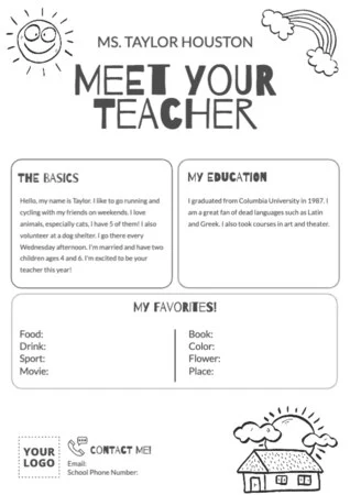 Edite um projeto Meet Your Teacher