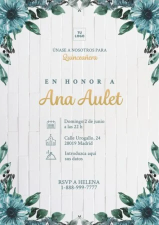 Edita una invitación para quinceañera