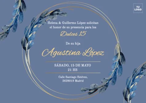 Edita una invitación para quinceañera