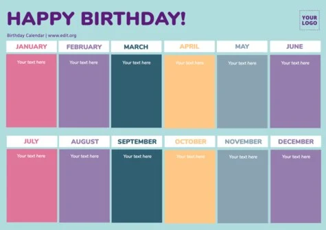 Edit a birthday list template