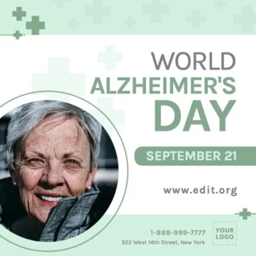 Edit an Alzheimer's Day banner