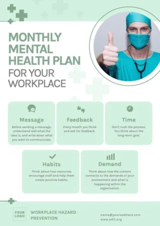 Edite um pôster de saúde mental