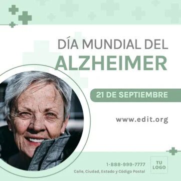 Edita un diseño sobre Alzheimer