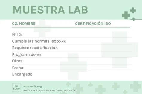 Edita una etiqueta de muestra