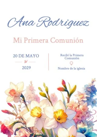 Edita tarjetas de comunión