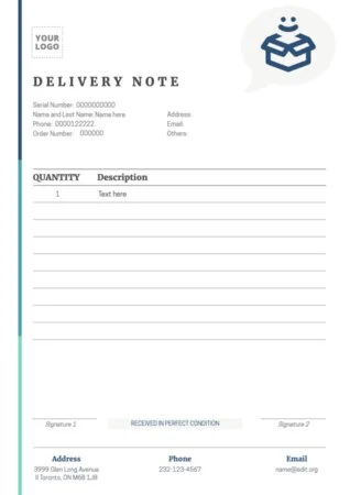 Edit a Delivery Note