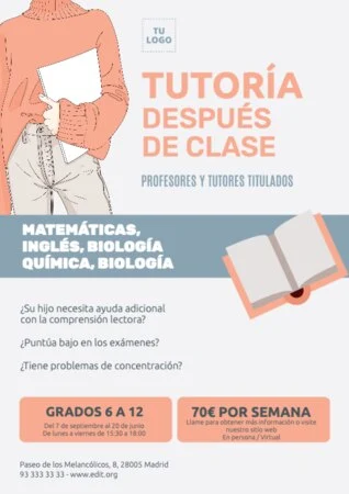 Edita un diseño para clases particulares