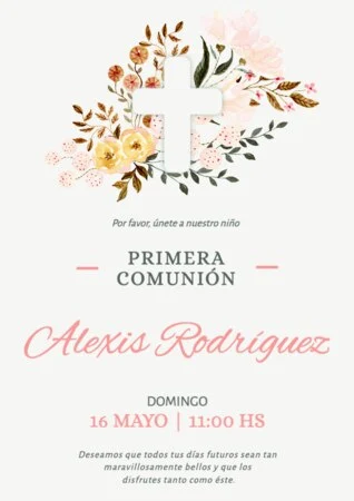 Edita tarjetas de comunión