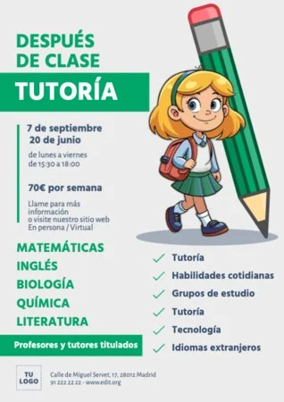 Edita un diseño para clases particulares