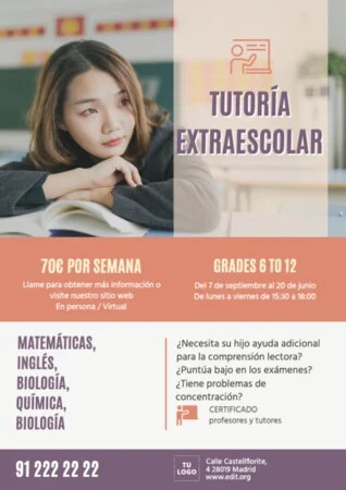 Edita un diseño para clases particulares