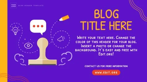 Edit a Blog banner