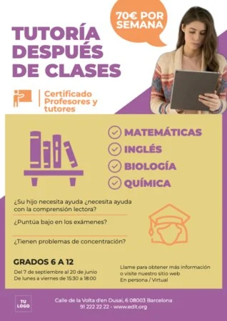 Edita un diseño para clases particulares